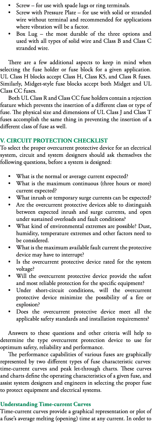   Screw   for use with spade lugs or ring terminals    Screw with Pressure Plate   for use with solid or stranded wir   