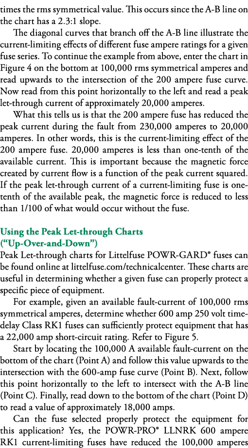 times the rms symmetrical value  This occurs since the A-B line on the chart has a 2 3:1 slope  The diagonal curves t   