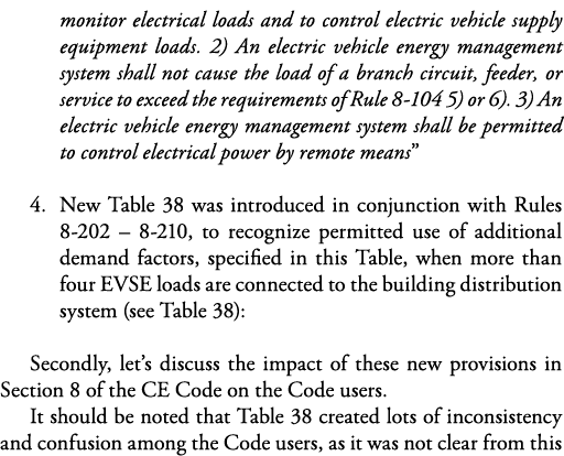 monitor electrical loads and to control electric vehicle supply equipment loads  2) An electric vehicle energy manage   