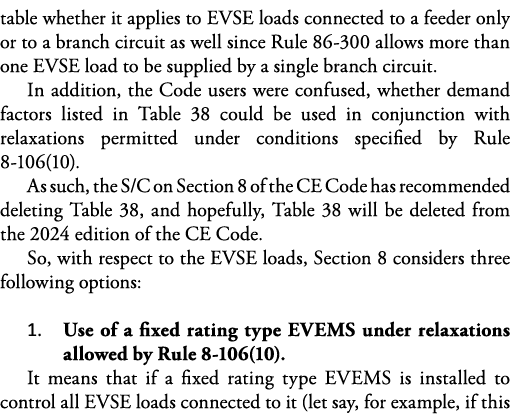 table whether it applies to EVSE loads connected to a feeder only or to a branch circuit as well since Rule 86-300 al   