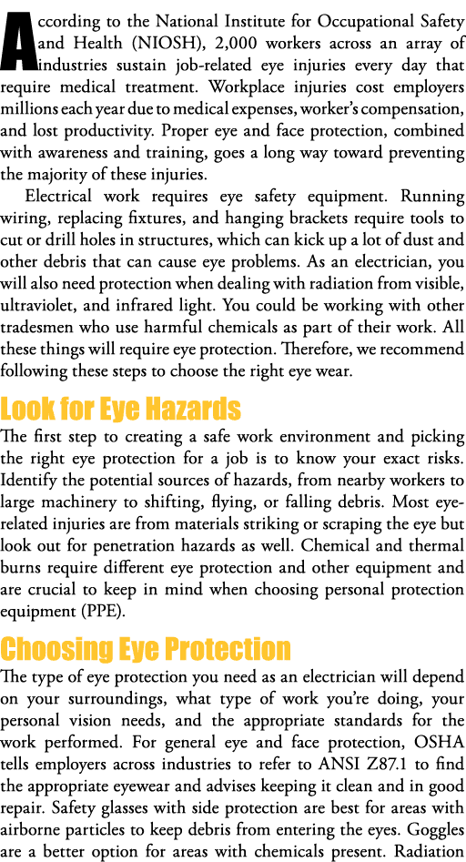 According to the National Institute for Occupational Safety and Health (NIOSH), 2,000 workers across an array of indu   