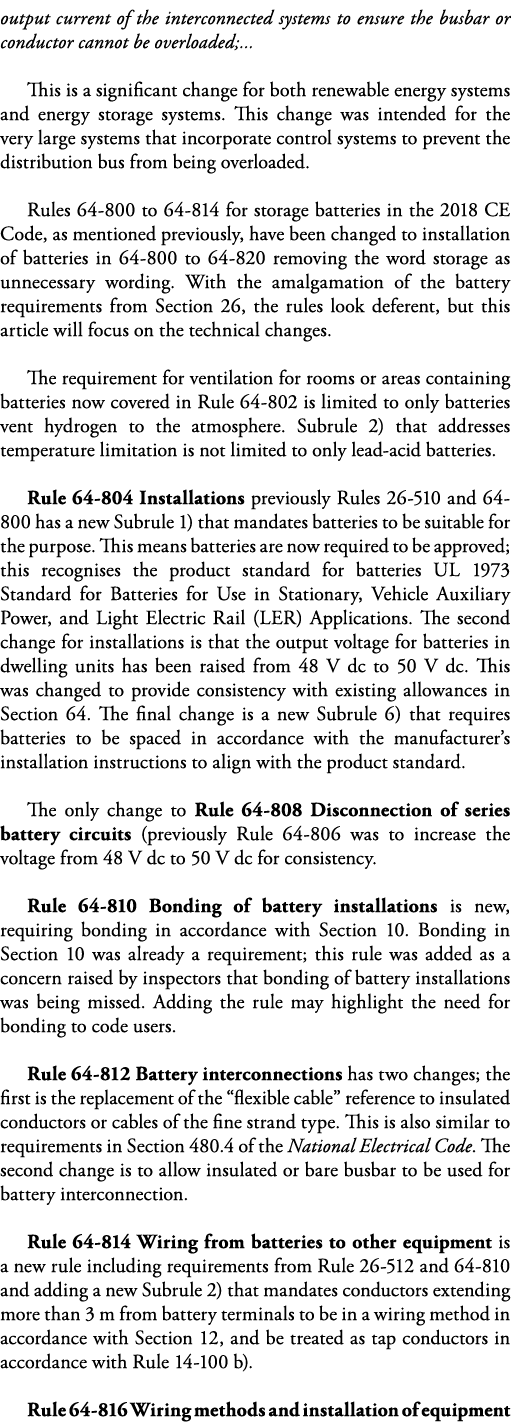 output current of the interconnected systems to ensure the busbar or conductor cannot be overloaded;     This is a si   