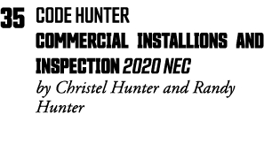 35 code hunter commercial installions and inspection 2020 nec by Christel Hunter and Randy Hunter