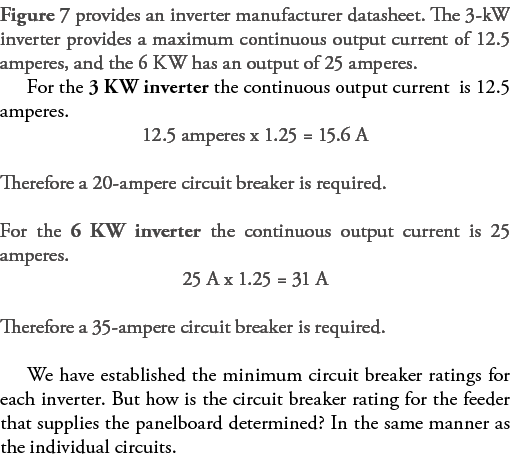 Figure 7 provides an inverter manufacturer datasheet  The 3-kW inverter provides a maximum continuous output current    