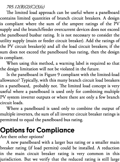 705 12(B)(2)(C)(3)(c) The limited load approach can be useful where a panelboard contains limited quantities of branc   