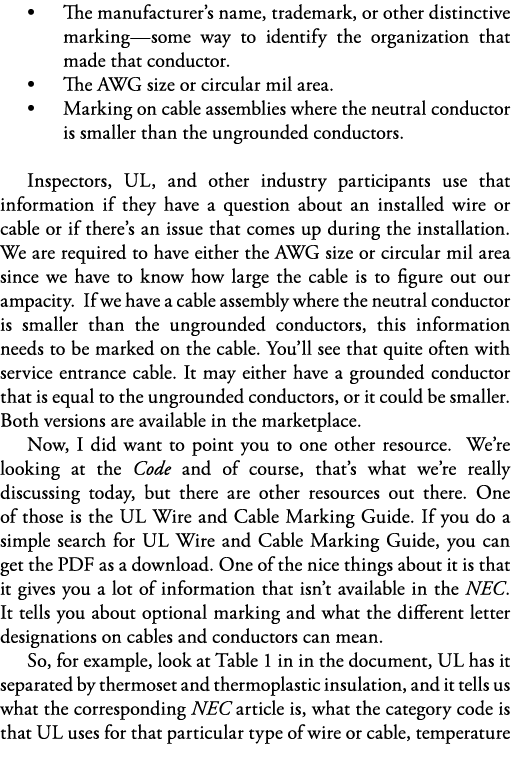   The manufacturer s name, trademark, or other distinctive marking—some way to identify the organization that made th   