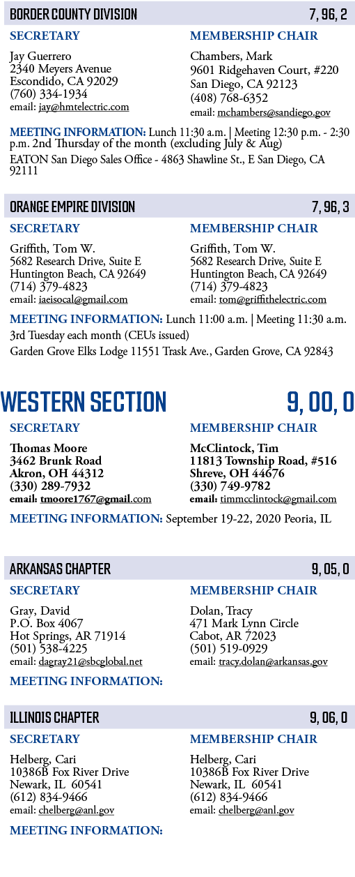       WESTERN SECTION 9, 00, 0       