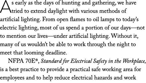 As early as the days of hunting and gathering, we have tried to extend daylight with various methods of artificial li   