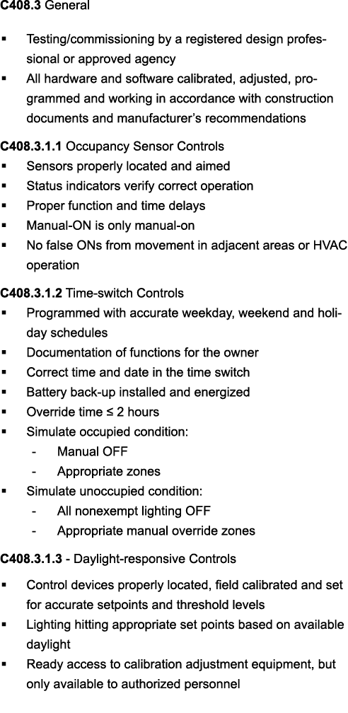 C408 3 General   Testing commissioning by a registered design professional or approved agency   All hardware and soft   