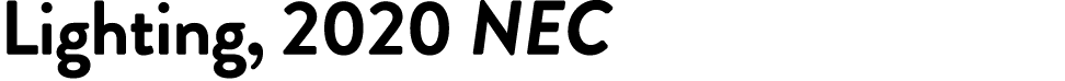 Lighting, 2020 NEC