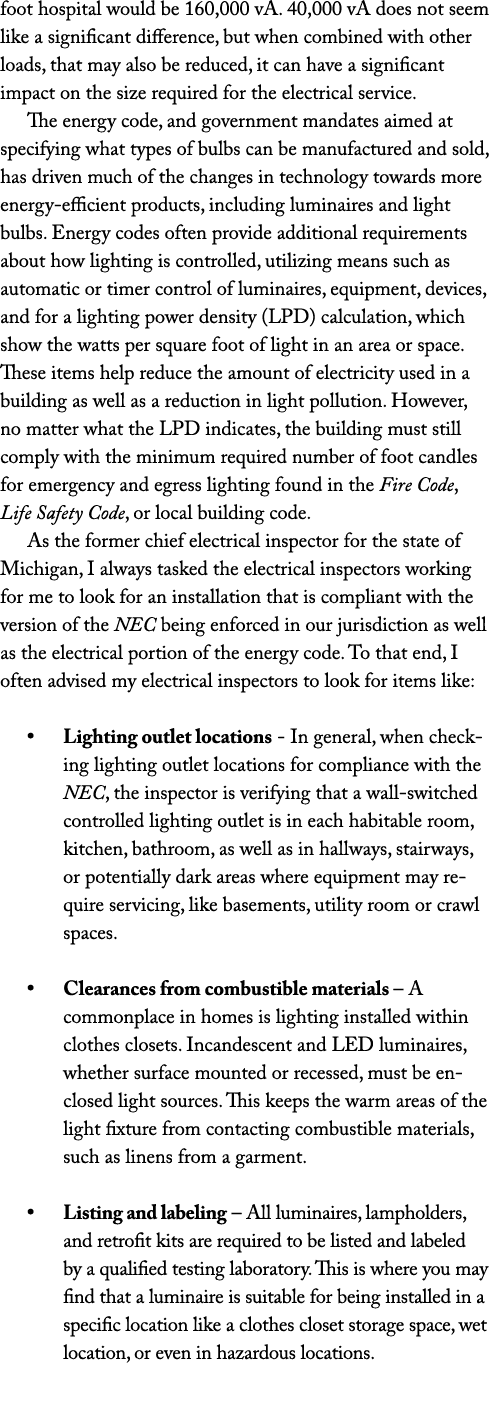 foot hospital would be 160,000 vA  40,000 vA does not seem like a significant difference, but when combined with othe   