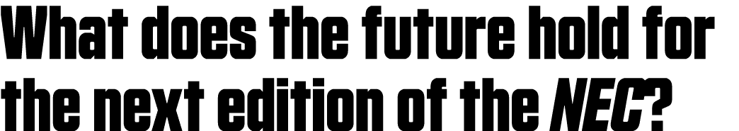 What does the future hold for the next edition of the NEC 