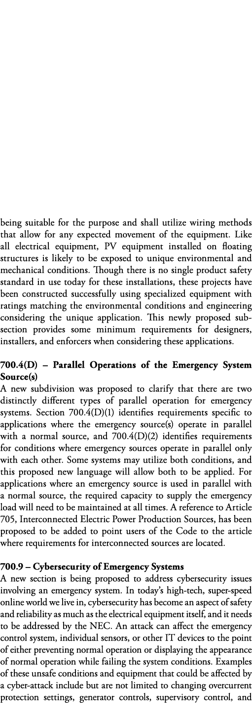 being suitable for the purpose and shall utilize wiring methods that allow for any expected movement of the equipment   