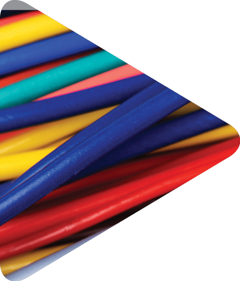 Multicolored electrical computer cable colorful background