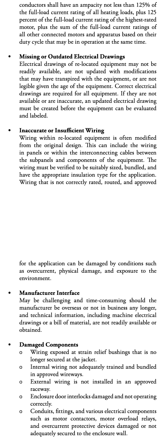 conductors shall have an ampacity not less than 125% of the full-load current rating of all heating loads, plus 125 p   