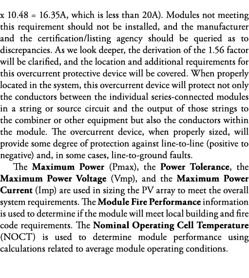 x 10 48   16 35A, which is less than 20A)  Modules not meeting this requirement should not be installed, and the manu   