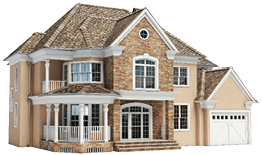 House isolated on white  Real estate concept  3d illustration