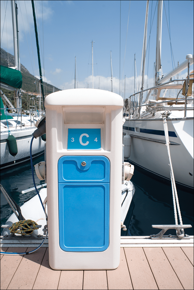 Electric power supply via plugs for yatchs at the marina