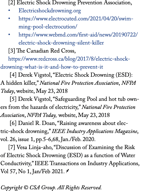  2  Electric Shock Drowning Prevention Association,   Electricshockdrowning org   https:  www electrocuted com 2021 0   