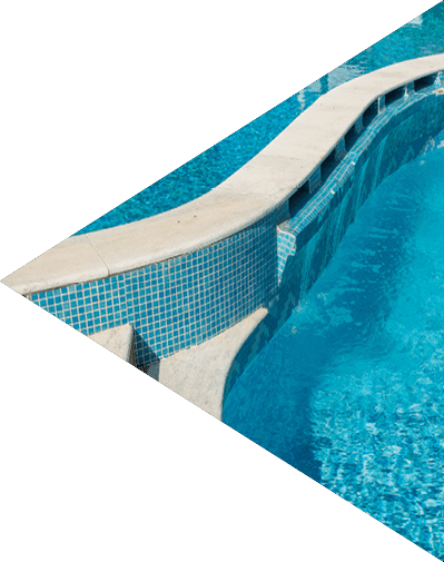 Traditional design swimming pool for tourists at the hotel  Against the backdrop of the bright sun