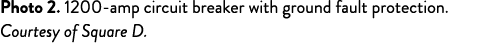 Photo 2  1200-amp circuit breaker with ground fault protection  Courtesy of Square D 