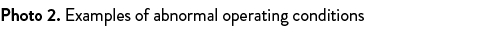 Photo 2  Examples of abnormal operating conditions 
