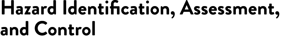 Hazard Identification, Assessment, and Control