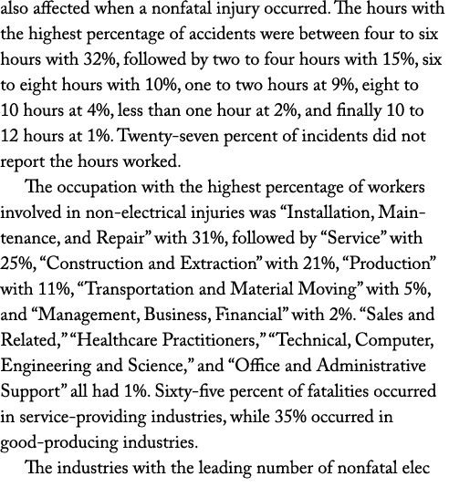 also affected when a nonfatal injury occurred  The hours with the highest percentage of accidents were between four t   