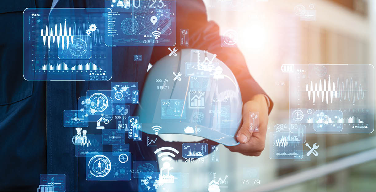 Industrial technology concept  Communication network  INDUSTRY 4 0  Factory automation 