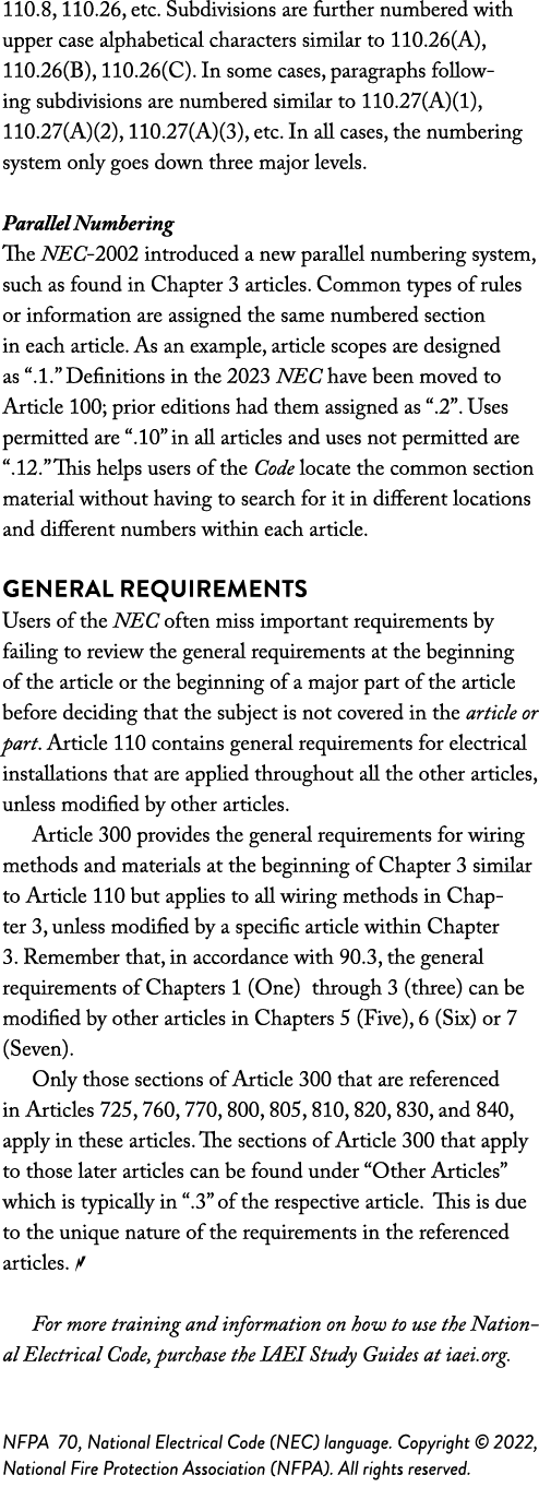 110 8, 110 26, etc  Subdivisions are further numbered with upper case alphabetical characters similar to 110 26(A), 1   