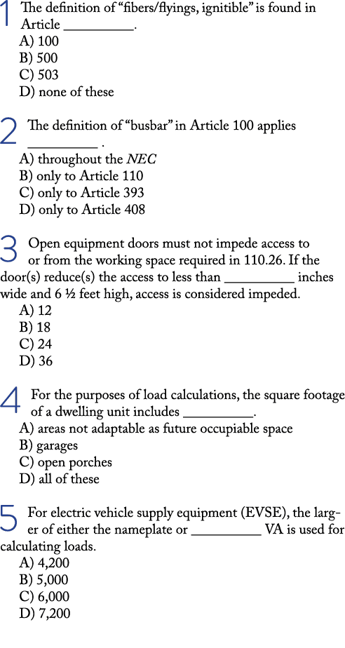 1 The definition of  fibers flyings, ignitible  is found in Article __________  A) 100 B) 500 C) 503 D) none of these   