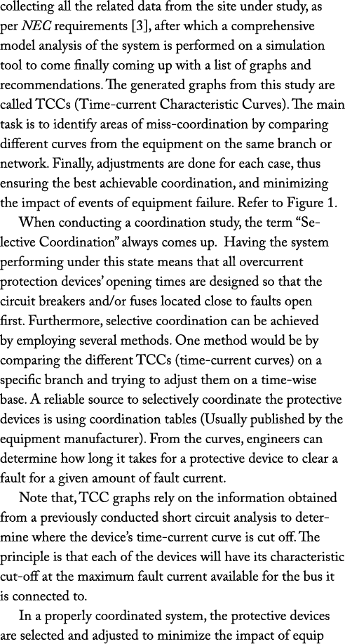 collecting all the related data from the site under study, as per NEC requirements  3 , after which a comprehensive m   