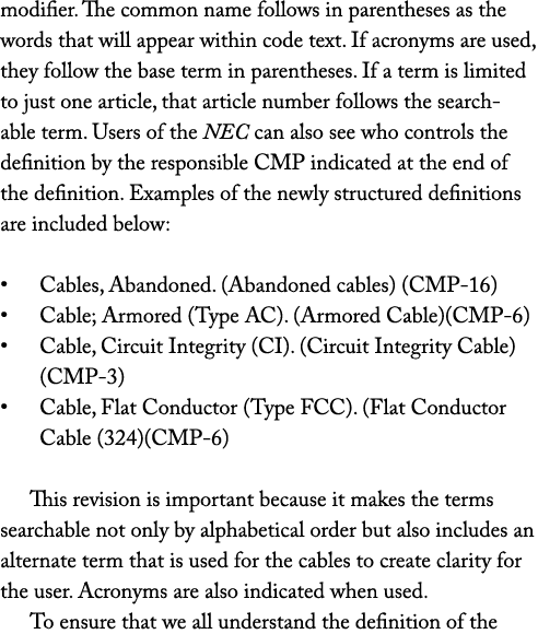 modifier  The common name follows in parentheses as the words that will appear within code text  If acronyms are used   