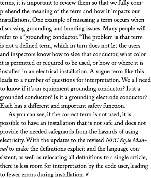 terms, it is important to review them so that we fully comprehend the meaning of the term and how it impacts our inst   
