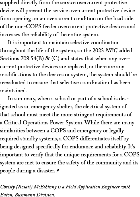 supplied directly from the service overcurrent protective device will prevent the service overcurrent protective devi...