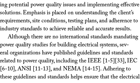 ing potential power quality issues and implementing effective solutions. Emphasis is placed on understanding the clie...