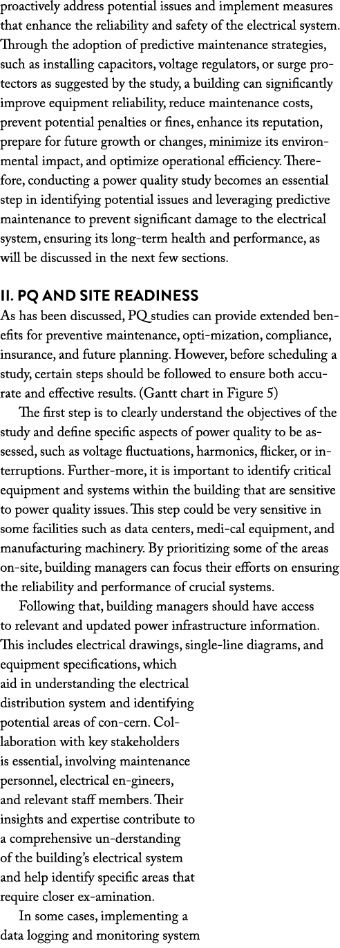 proactively address potential issues and implement measures that enhance the reliability and safety of the electrical...