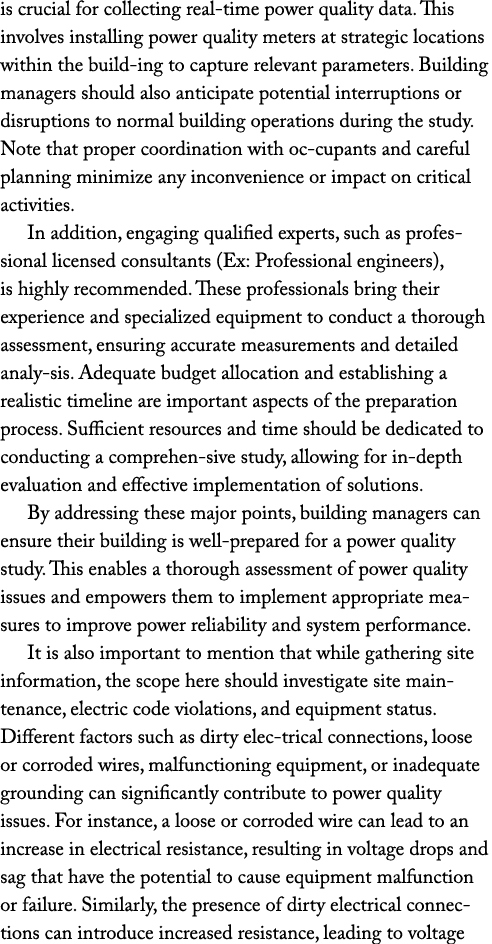 is crucial for collecting real time power quality data. This involves installing power quality meters at strategic lo...