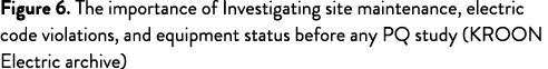 Figure 6. The importance of Investigating site maintenance, electric code violations, and equipment status before any...