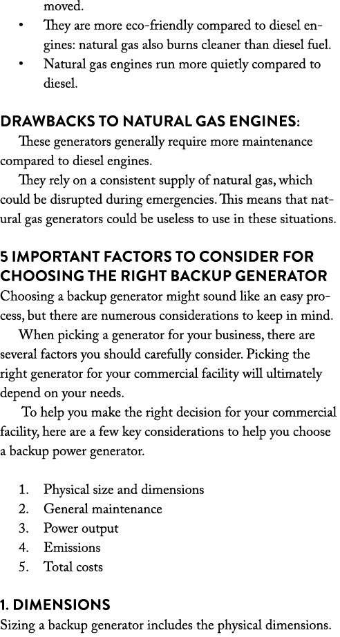 moved. • They are more eco friendly compared to diesel engines: natural gas also burns cleaner than diesel fuel. • Na...