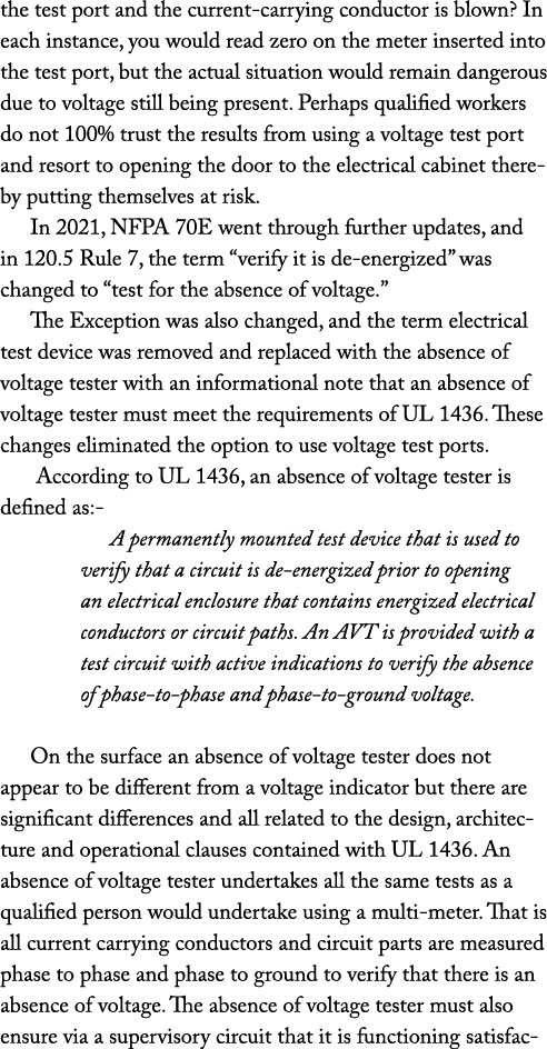 the test port and the current carrying conductor is blown? In each instance, you would read zero on the meter inserte...
