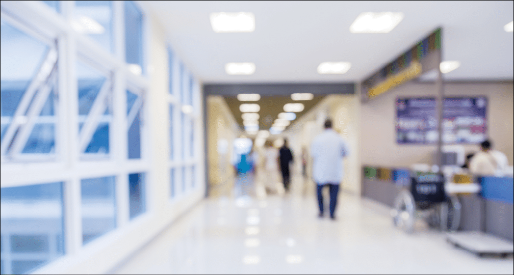 blur image background  of corridor in hospital or clinic image