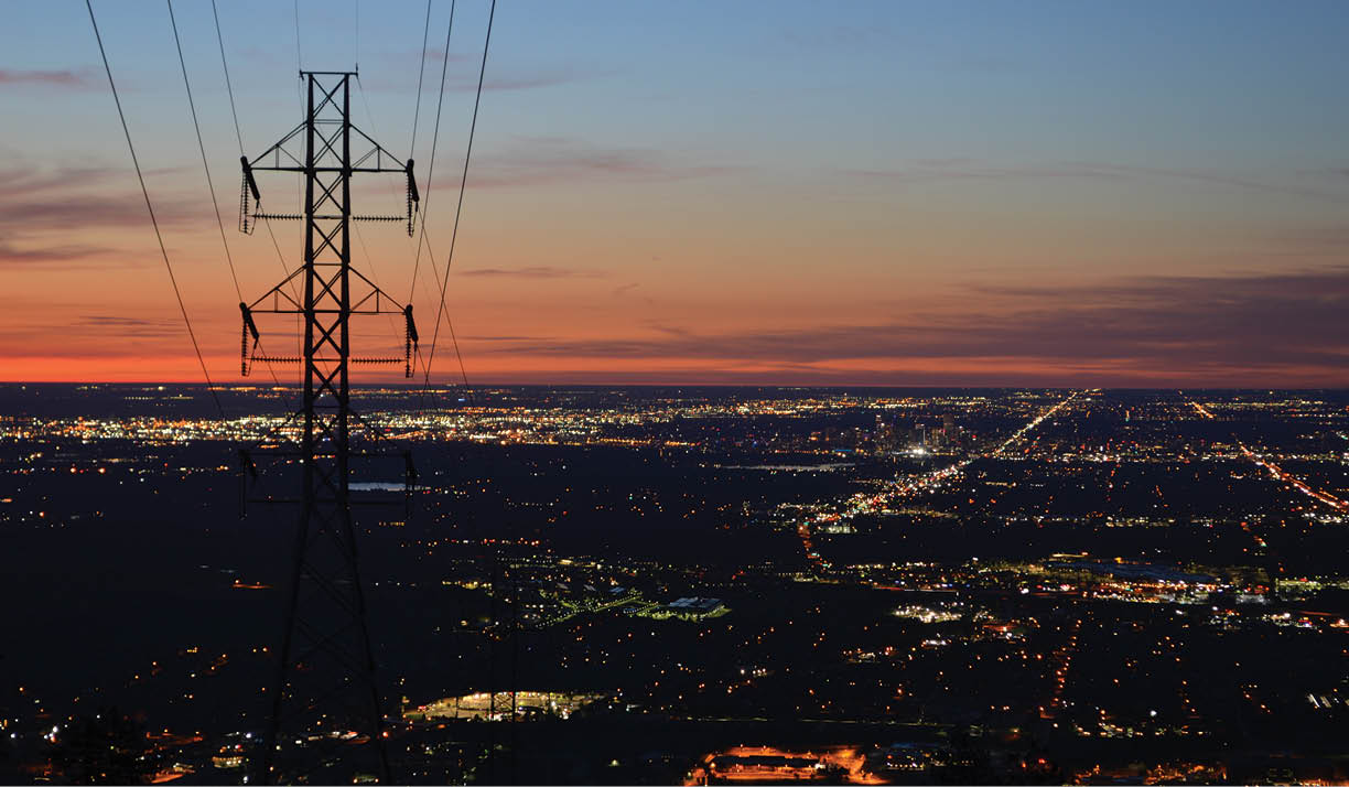 Denver, CO looking east at sunrise in Denver, Colorado, United States