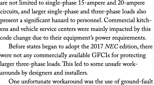 are not limited to single phase 15 ampere and 20 ampere circuits, and larger single phase and three phase loads also ...
