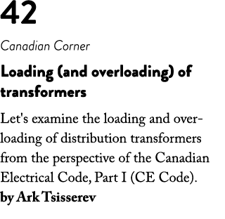 42 Canadian Corner Loading (and overloading) of transformers Let's examine the loading and overloading of distributio   