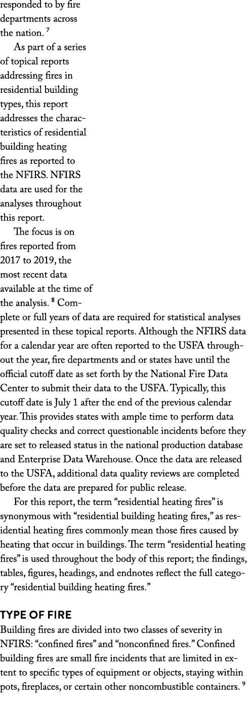 responded to by fire departments across the nation    As part of a series of topical reports addressing fires in resi   