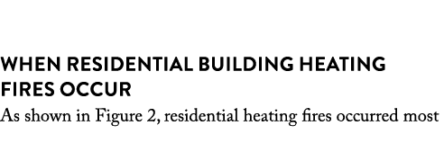  When residential building heating fires occur As shown in Figure 2, residential heating fires occurred most 