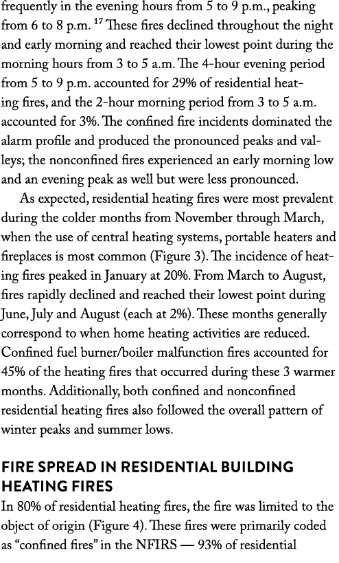 frequently in the evening hours from 5 to 9 p m , peaking from 6 to 8 p m     These fires declined throughout the nig   