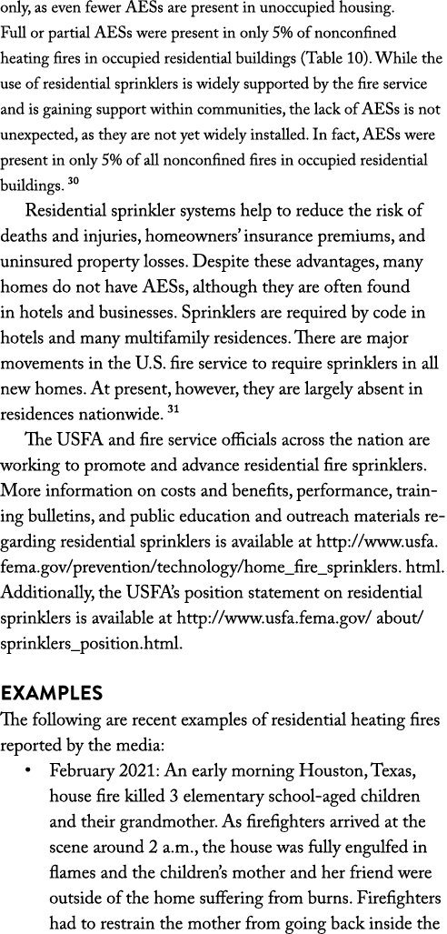 only, as even fewer AESs are present in unoccupied housing  Full or partial AESs were present in only 5% of nonconfin   