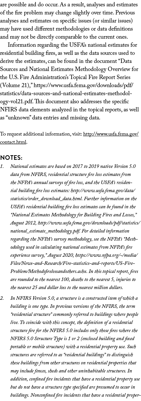 are possible and do occur  As a result, analyses and estimates of the fire problem may change slightly over time  Pre   